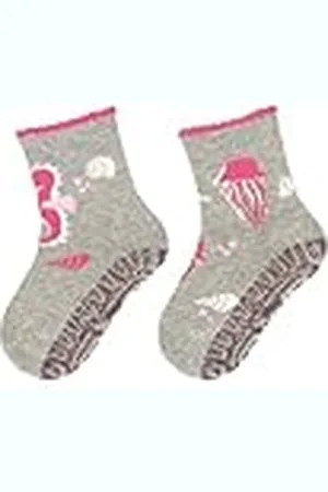 Sterntaler Glitter Flitzer Air-Juego de 2 caballitos de mar Calcetines, Color Gris Claro, 28 (Pack de 2) para Niñas