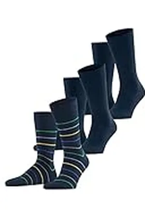 ESPRIT Multi Stripe 3-Pack M SO algodón corte con estampado 3 pares, Calcetines Hombre, , 40-46