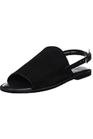VERO MODA Vmmea Leather Sandal, Sandalias de Talón Abierto Mujer, (Black), 39 EU