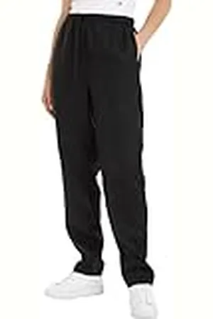 Tommy Hilfiger Pantalón de tela Mujer Casual Linen Pull On Pant Corte cónico, Schwarz (Negro), 34