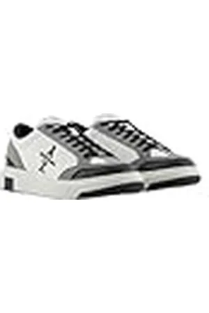 Armani Exchange Embroidered Venice, Zapatillas Hombre, Blanco Roto + Piedra, 44 EU