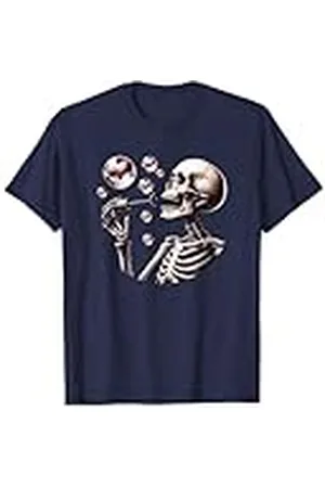 F4NT4STIC Esqueleto corazón burbujas amor divertido Camiseta