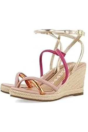 Gioseppo Sandalias DE Piel con Tiras Finas Multicolor Y CUÑA Alta DE Yute para Mujer ROMETTA