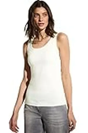 CECIL B322820 Top básico, Vanilla White, M Mujeres