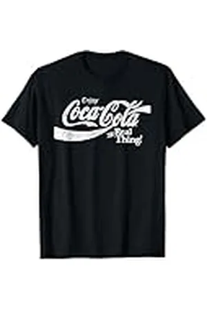 Coca-Cola Texto blanco de Coca Cola The Real Thing Camiseta