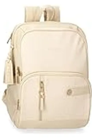 Pepe Jeans Sprig Mochila para Portátil 13,3" Beige 25x37x10 cms Piel sintética 9,25L by Joumma Bags