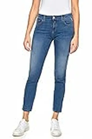 Replay Faaby Powerstretch Denim Jeans, 009 Azul Medio, 24W x 28L para Mujer