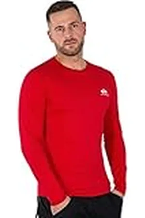 Alpha Industries Back Print Heavy LS Camiseta, Rojo (Speed Red-328), S para Hombre