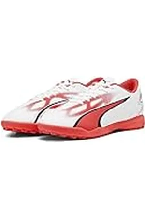 PUMA Ultra Play TT, Zapatillas de fútbol Hombre, Blanco Black Fire Orchid, 39 EU