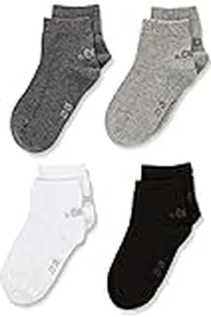 QS by s.Oliver Socks S21008 - Pack de 4 Calcetines cortos para niños, Gris (grey combination 49), 40