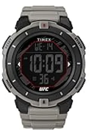 Timex UFC Rumble - Reloj para hombre de 50 mm, pulsera en color cuero, esfera digital, caja negra TW5M59700