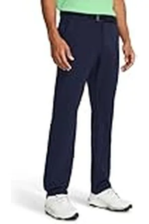 Under Armour UA Tech Tapered Pant Pantalón largo de golf para hombre, pantalón de deporte elástico con forma cónica, color azul medianoche/azul medianoche