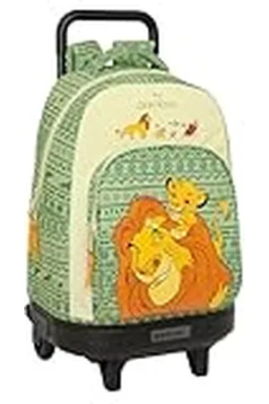 Safta Mufasa - Mochila Grande con Ruedas, Compacta, Extraíble, Ideal para Niños de Diferentes Edades, Cómoda y Versátil, Calidad y Resistencia, 33x22x45 cm, Color