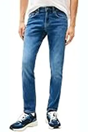 Tommy Hilfiger Hombre Pantalón Vaquero Scanton Slim Stretch, Azul (Denim Medium), 36W/32L