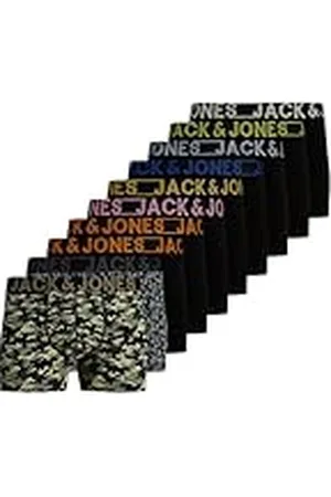 JACK & JONES Jacdanny Trunks 10 Pack Bóxer, Black/Pack: Black-Black-Black-Black-Black-Black-Black-Black-Black, M para Hombre