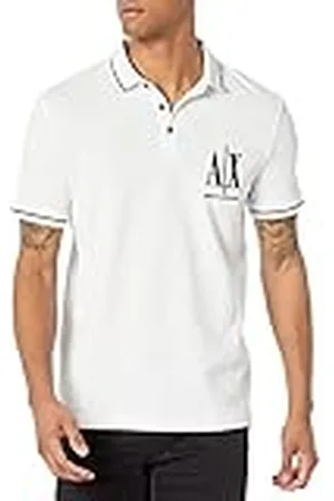 Armani Exchange Maxi Embroidered Logo, Regular Fit Camisa de Polo, , XS Hombres