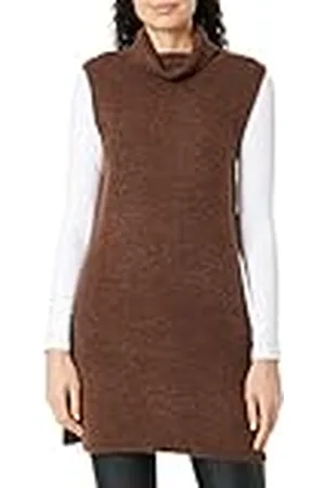 Pieces® Pcellen Noos BC-Chaleco de Punto Largo suéteres, Café Chicory, S para Mujer