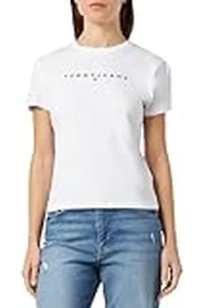 Tommy Hilfiger TJW Slim Linear tee SS EXT DW0DW17361 Camisetas de Manga Corta, , XL para Mujer