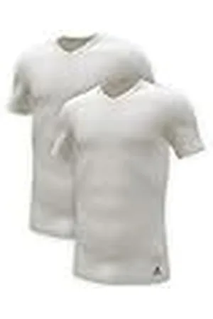 adidas Multipack V-Neck T-Shirt (2 Unidades), Capa De Base Superior para Hombre, Blanco, XXL