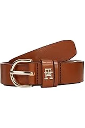 Tommy Hilfiger Cinturón Mujer Essential Effortless 2,5 cm Cinturón de piel, Marrón (Cognac), 110 cm