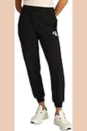 Calvin Klein Pantalón de chándal Mujer Monologo con cintura elástica, Negro (Ck Black), XXL