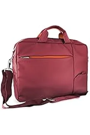 Atlantis Bolso portátil de 15,6" pulgadas con correa para el hombro modelo S410, acolchado interior, compartimento para documentos, bolsillo exterior para accesorios, correa para enganchar Trolley Correa de hombro, color rojo.