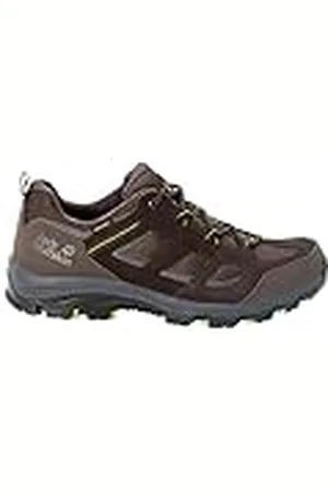 Jack Wolfskin Vojo 3 Texapore Low M, Zapatillas Hombre, Marrón Oscuro/Lima, 43 EU