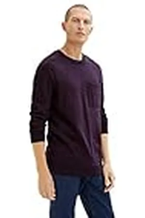 TOM TAILOR Hombre Jersey de punto con bolsillo en el pecho 1033653, , 3XL