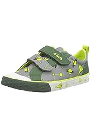 Clarks Foxing Lo K, Zapatillas, para Niños, Gris (Grey Interest), 29.5 EU