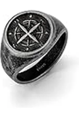 Fynch-Hatton FHJ-0036-R-58 Anillo, Acero Inoxidable Antiguo