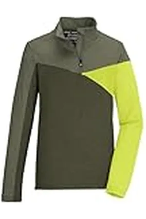 Killtec Camiseta funcional para chicos Ksw 381 Bys Ls Shrt con cuello alto y cremallera