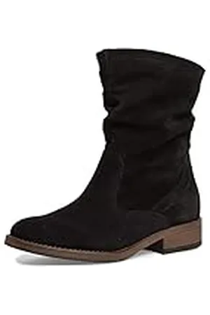 Tamaris Mujer Botas, señora Botas Slip-on,Botas,Medias Botas,botín,Bota de Deslizamiento,Alto,Black,42 EU