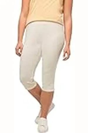 Ulla Popken Leggings Capri con Sideslits Pantalones, , 36W / 32L para Mujer