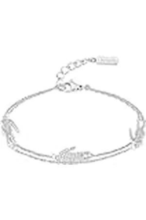 Lacoste Pulsera de Doble Cadena para Mujer Colección CROCODILE en Acero Inoxidable con Charms en forma de Cocodrilo - 2040471