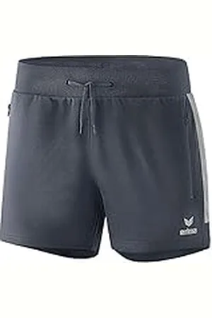 Erima Squad - Pantalón Corto para Mujer, Color Gris y Gris
