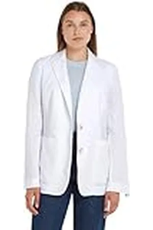Tommy Hilfiger Blazer Mujer Casual Linen Regular elegante, Weiß (Blanco), 34