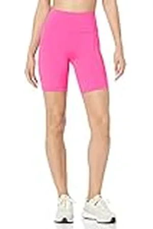 Amazon Pantalones Cortos Ciclistas con Bolsillos, Talle Alto, Efecto remodelante, Estilo Deportivo, 17,7 cm Mujer, , S
