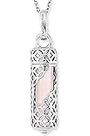 Engelsrufer , Collar de Cadena Plata esterlina Otra Forma Cuarzo Rosa Mujer, , Länge: 50 cm - ERN-Heal-RQ-M