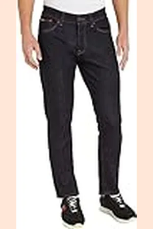 Tommy Hilfiger Hombre Pantalón Vaquero Scanton Slim Stretch, Negro (Rinse), 33W / 32L