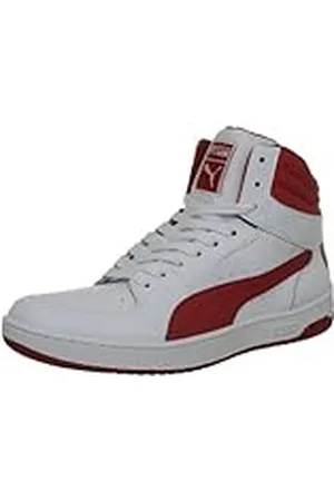 PUMA Full Court 2.0 Hi 354630_Blanc (01White-Ribbon Red) - Zapatillas de Cuero para Hombre, Color Blanco, Talla 40