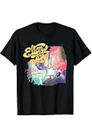 Elton John Oficial Colorido Long Time Negro Camiseta
