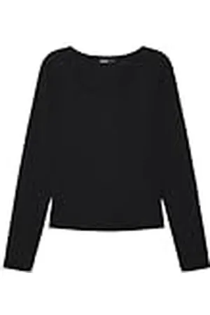 NAME IT NLFNOVE LS Deep O-Neck Short Top Noos Camisa Manga Larga, , 158/164 cm para Niñas