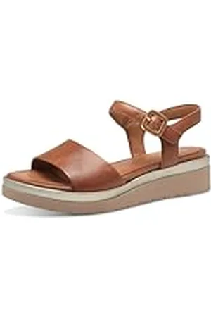 Tamaris Comfort 8-88708-42 440 Nut Wedge Sandalia Plataforma Cómodo Multiancho Calzado Diario Festivo Elegante, Planas Mujer, , 42 EU Ancho