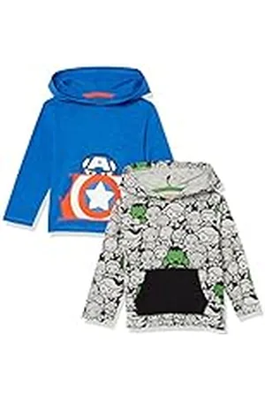 Amazon Disney | Marvel | Star Wars Camisetas de Manga Larga con Capucha Ligeras Niño, Pack de 2, , 4 años