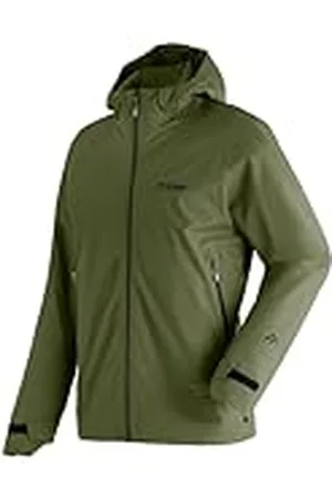 Maier Sports Chaqueta funcional para hombre Solo Tipo M, chubasquero transpirable e impermeable, verde, talla 46