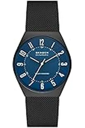 Skagen Grenen reloj para hombre, movimiento solar con correa de acero o piel, , 37MM