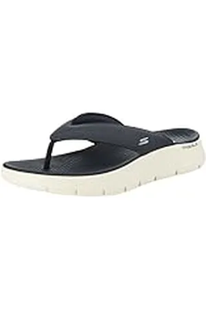Skechers Go Walk Flex Sandal Vallejo, Sandalias de Tanga Hombre, Azul Marino (Navy Synthetic), 42.5 EU