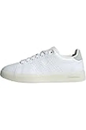 adidas Advantage Premium Leather Shoes, Zapatos Mujer, Cloud White/Cloud White/Silver, 44 EU