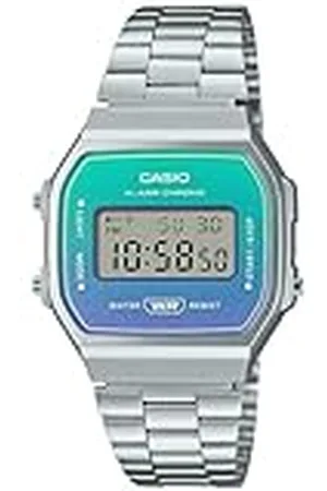 Casio Reloj Cuarzo Unisex 37.00mm con dial Digital Two Tone y Correa de Pulsera de Metal A168WER-2AEF