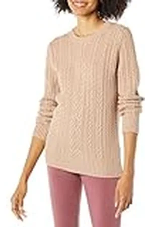Amazon Jersey de Cuello Redondo y Manga Larga en Punto Trenzado con Ochos (Disponible en Tallas Grandes) Mujer, , 4XL Grande